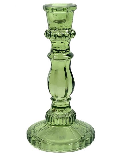 Niet genoeg Alexander Graham Bell seks Kandelaar glass olijf groen L
