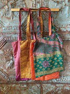 Recycled silk bags mixed
