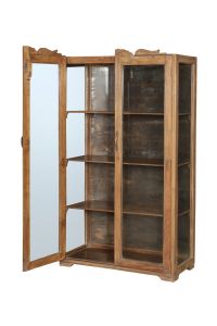 Wooden cabinet with glassdoors