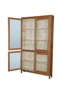 Wooden cabinet with glassdoors