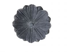 Black marble flower bowl L