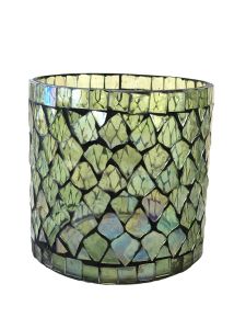 Tealightholder green mosaic WEL138