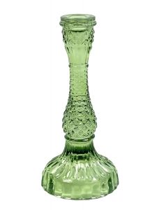 Kandelaar glas olijf groen WEL044