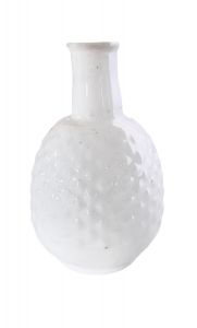 Vase recycled glass opaline white WEL128